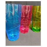 Colorful Swirl Pattern Drinking Glasses Set