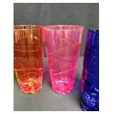 Colorful Swirl Pattern Drinking Glasses Set