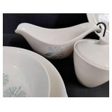 Vintage Blue Pine Cone Pattern China Set