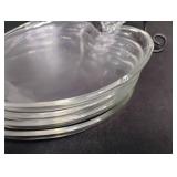 Clear Glass Apple-Shaped Dessert Plates Set
