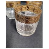 Vintage Gold-Rimmed Crystal Whiskey Glasses