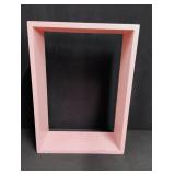 Pink Floating Wall Shelf with Mounting Brackets