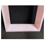 Pink Floating Wall Shelf with Mounting Brackets