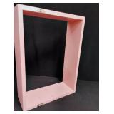 Pink Floating Wall Shelf with Mounting Brackets