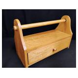 Vintage Wooden Paper Towel Dispenser with Storage