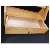Vintage Wooden Paper Towel Dispenser with Storage