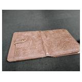 Vintage Embossed Leather Wallet with Tassel