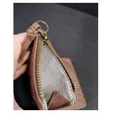 Vintage Embossed Leather Wallet with Tassel