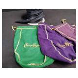 Crown Royal Whiskey Bags with Black Ribbon Spool
