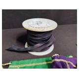 Crown Royal Whiskey Bags with Black Ribbon Spool