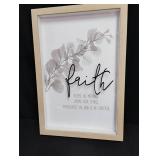Faith Inspirational Wall Art with Eucalyptus