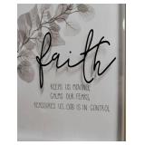 Faith Inspirational Wall Art with Eucalyptus