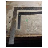 Vintage Metal L-Square Ruler Set