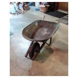 Vintage Metal Wheelbarrow