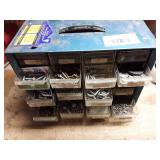 Vintage Metal Small Parts Storage Cabinet