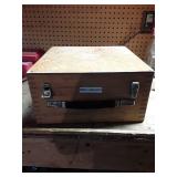 Vintage Wooden Drill Bit Storage Box