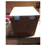Vintage Wooden Storage Box with Hinged Lid