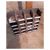 Vintage Industrial Metal Storage Bin Unit