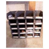 Vintage Industrial Metal Storage Bin Unit