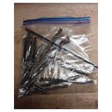 Vintage Drill Bit Collection in Ziploc