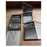 Vintage Industrial Drill Bit Set in Metal Cases