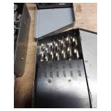 Vintage Industrial Drill Bit Set in Metal Cases