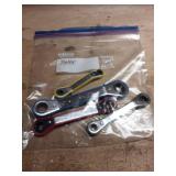 Bag of Offset ratchet wrenches