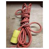 Vintage Red Extension Cord with Yellow Safety Cover