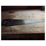 Vintage Hand Saw with Black Handle