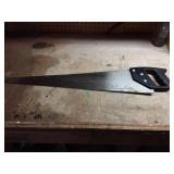 Vintage Hand Saw with Black Handle