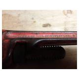 Vintage RIDGE TOOL 18\" Heavy Duty Pipe Wrench