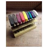 10-Piece Color-Coded T-Handle Hex Key Set SAE
