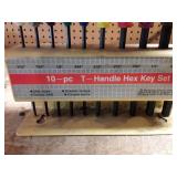 10-Piece Color-Coded T-Handle Hex Key Set SAE