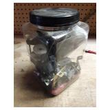 Mixed Lot of Assorted Hardware Parts in Storage Jars