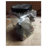 Mixed Lot of Assorted Hardware Parts in Storage Jars