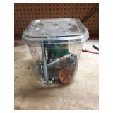 Hardware Parts in Clear Container
