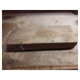 Vintage Wooden Tool Box with Drill Bits