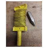 Vintage Yellow Chalk Line Reel