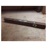 Vintage Wooden Spirit Level with Metal Fixtures