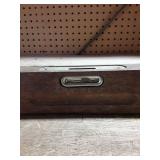 Vintage Wooden Spirit Level with Metal Fixtures