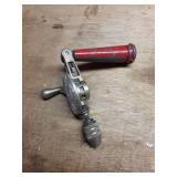 Vintage Hand Drill with Red Handle