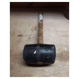 Vintage Rubber Mallet with Wooden Handle