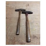 Vintage Metalworking Cross-Pein Hammers Set of 2