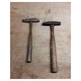 Vintage Metalworking Cross-Pein Hammers Set of 2