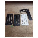 Drill Bit Size Gauge Set with Square