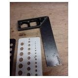 Drill Bit Size Gauge Set with Square
