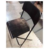Vintage Black Metal Folding Chair
