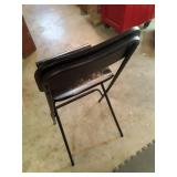 Vintage Black Metal Folding Chair