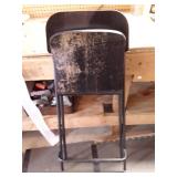 Vintage Black Metal Folding Chair