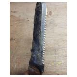 Vintage Woodworking Hand Saw with Wooden Handle